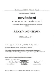 Certifikát Osvědčení o odborném proškolení